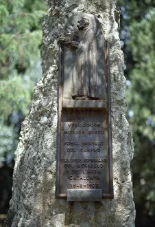 Jacint Verdaguer (1845-1902). Catalan poet. Monument. Perpin