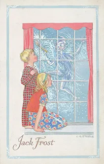 Frost Gallery: Jack Frost Children's Postcard design Watercolour