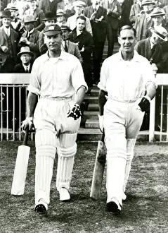 Batsman Prints: Jack Hobbs and Herbert Sutcliffe, cricketers