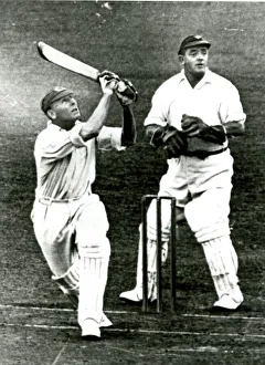 Versus Collection: Jack Hobbs hitting a boundary for Surrey against Yorkshire