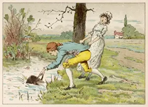 Jill Prints: Jack and Jill filling a pail of water