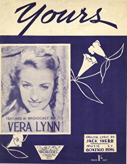 Images Dated 29th August 2017: YOURS by Jack Sherr and Gonzalo Roig - Music Sheet Cover