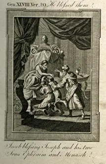 Blessing Prints: Jacob blessing Joseph and his two sons
