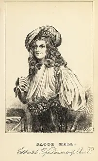 Memoirs And Anecdotes Prints: Jacob Hall, famous Restoration tight-rope performer