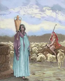 Prophet Prints: Jacob in his uncle Labans house and the father of his two w