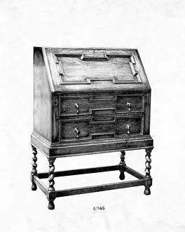 Bureau Prints: Jacobean style Oak Bureau