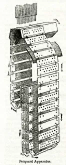 Jacquard Collection: Jacquard Apparatus at Becks Lace Factory, Nottingham 1843