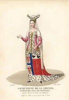 Jacqueline de la Grange in escoffion and armorial robe Jacqueline de la Grange in escoffion and armorial robe