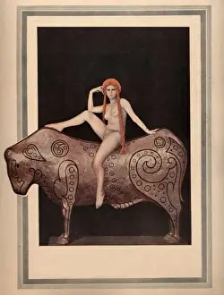 Bergere Prints: Jacqueline Schally in the finale of Un Soir de Folie