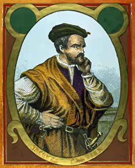 Jacques Prints: Jacques Cartier (1491A?i? 1557). French explorer. Portrait
