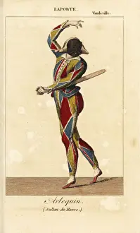 Vaudeville Prints: Jacques Francois Laporte as Arlequin in Le