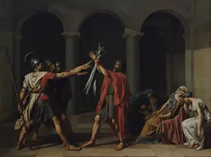 Louvre Prints: Jacques-Louis David (1748-1825). French painter. Oath of