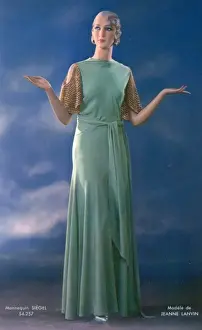 Jade Green & Gold Gown