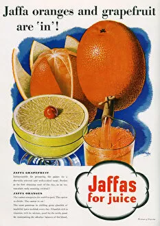 Adverts Gallery: Jaffa oranges and grapefruit advertisement, 1938