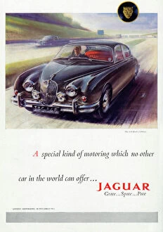 Saloon Collection: Jaguar car advertisement