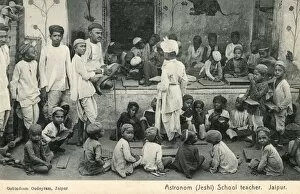 Jaipur, India - School Teacher and his class