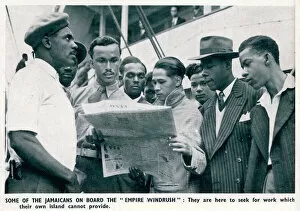 Images Dated 21st December 2010: Jamaicans on board the Empire Windrush