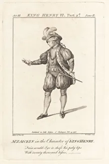 1776 Prints: James Aickin as King Henry in King Henry VI, Part 2