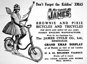Tricycles Prints: James bicycles advertisement