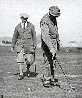Images Dated 28th April 2020: James Braid misses a putt at Oxhey