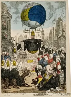 Gillray Prints: James Gillray He Steers His Flight