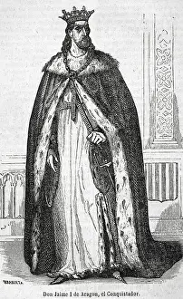 Medieval Times Prints: James I of Aragon, the Conqueror (1208-1276). King of Aragon