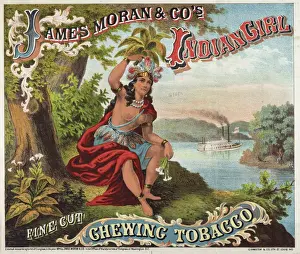 Moran Prints: James Moran & Co.s Indian Girl Chewing Tobacco