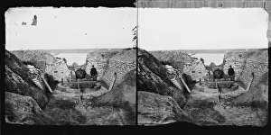 Howlett Prints: James River, Va. Confederate gun emplacement at Howlett Hous