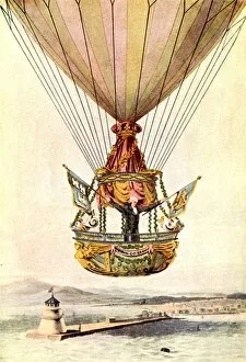 James Sadler in his hot air balloon