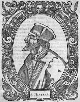 Stake Prints: Jan Hus / Anon / Oval Border