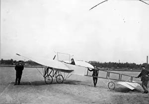 Oran Prints: Jan Olieslaegers in his Bleriot XI at Oran Algiers