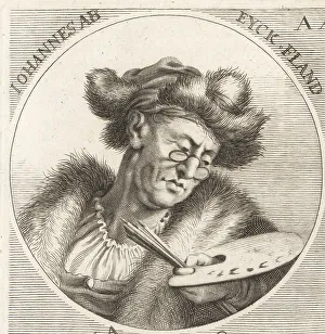 Palette Prints: Jan van Eyck, Flemish painter, c.1390-1441