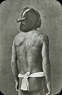 Slides Prints: Japan - A Betto, or Groom, tattooed