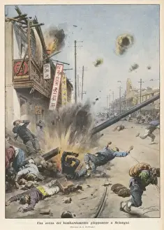 Japan Bombards Shanghai