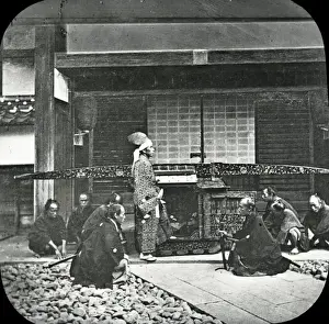 Feudal Prints: Japan - A Daimio entering his Norimono