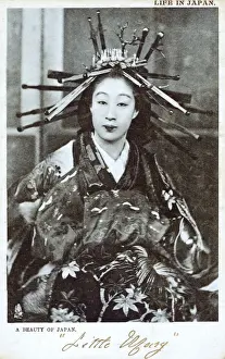 Pinned Prints: Japan - Geisha Girl with elaborately pinned hair
