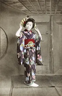 Geisha Prints: Japan - Geisha Girl - studio pose