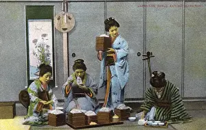 Eats Prints: Japan - Geisha Girls eating noodles