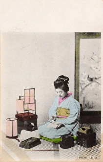 Woman Brushing Hair