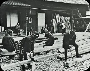 Japan - Japan carpenters at work