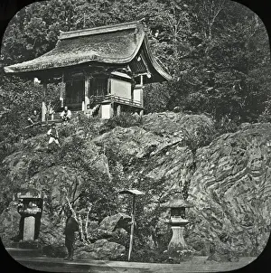 Otsu Prints: Japan - A little Shrine on Ishi-yama, near Otsu