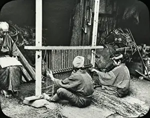 Weave Prints: Japan - Making reed mats on a simple frame loom