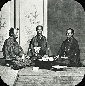 Japan - Meal time Three men sit together