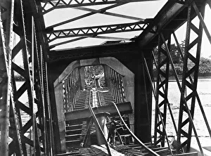 Earthquake Prints: Japan - Nagara-Gawa railway bridge after an earthquake