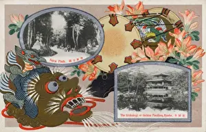 Kabuki Prints: Japan - Nara Park and the Golden Pavilion, Kyoto