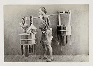 Japan - porter or vendor carrying a load