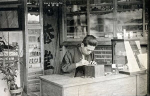 Seal Collection: Japan - A seal engraver at work