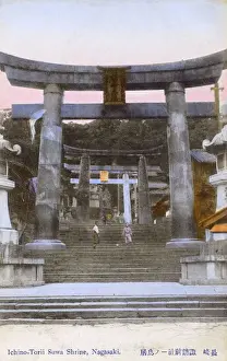 Torii Prints: Japan - Suwa Shrine - Suwayama Park - Kobe