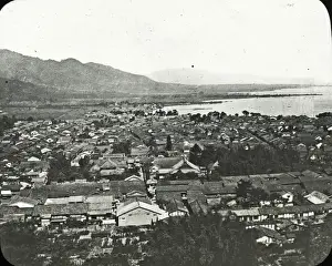 Osaka Prints: Japan - The town Otsu, on lake Biwa Otsu