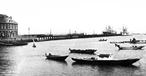 Yokohama Prints: Japan - Yokohama Pier early 1900s